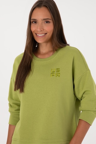 U.S. Polo Assn. Kadın Fıstık Yeşili Bisiklet Yaka Basic Sweatshırt 50313565-VR087