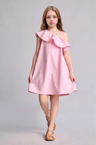 Defacto Kolsuz Pamuklu Mini Elbise Kız Çocuk H7519a826hspn86 Pembe-pn86