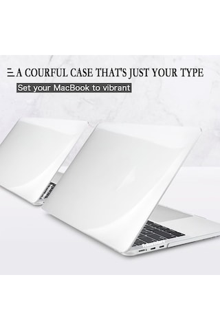 Apple Uyumlu MacBook 13.6' Air 2022 M2 A2681 Kılıf Şeffaf Kılıf Hava Menfezli Tam Koruma Kristal Kapak Çok Renkli
