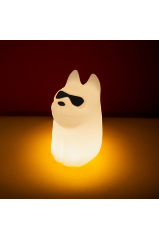 Xiyyadms Köpek Şekilli Silikon Gece Lambası: 2600k Isı Beyazı + 7 Renkli Rgb, Beyaz Gürültü Uyku Aleti, 15/30/60 Dakika Zamanlayıcı Kapatma Fonksiyonu Beyaz