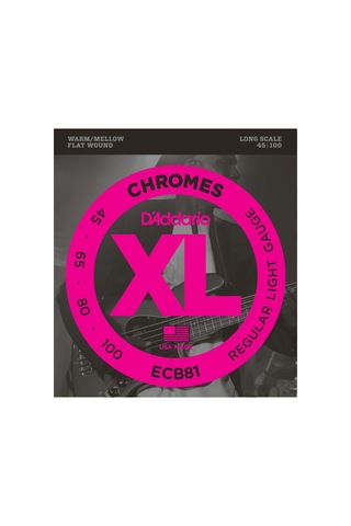 D Addario Ecb81 Bass Gitar Tel Seti Chromes Regular Light