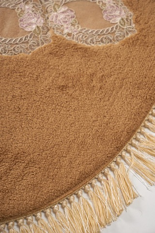 Akasya Saçakli Banyo Takımı 2 Pcs Kahve