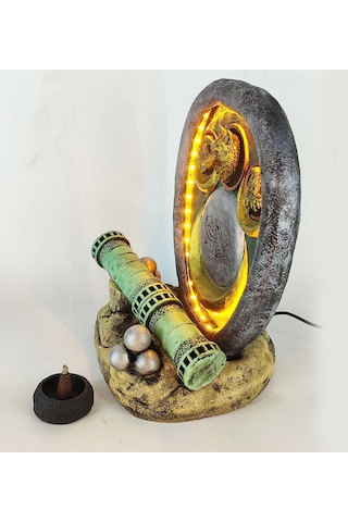 Sahi Topu Tuğra Dekoratif Işıklı Konik Tütsülük