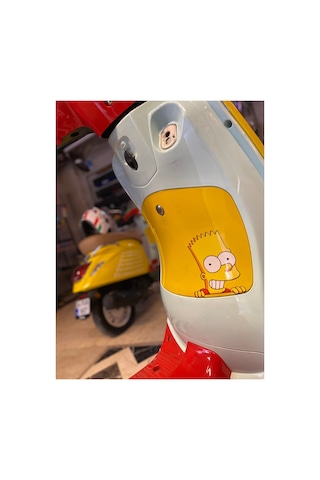 Simpson Bard Motorsiklet Araba Kelebek Cam Sticker