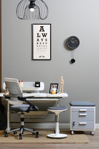 Vega Standart Yükseklik Ve Eğim Ayarlı, Çekmeceli Modern Bilgisayar, Ofis Ve Çalışma Masası Gri Gri
