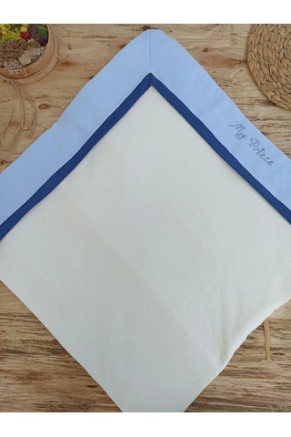 Yenidoğan Bal Peteği My Prince Taç Nakışlı Delüks Kundak Bebek Battaniyesi Mavi