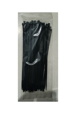 4.8x300 Plastik Cırt Kelepçe Kablo Bağı Siyah 100'lu Paket Plastik Kablo Bağı Siyah