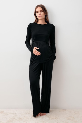 Artış Collection Uzun Kollu Esnek Likralı Viskoz Hamile Pijama Takım 20212 Siyah Artış Collection Uzun Kollu Esnek Likralı Viskoz Hamile Pijama Takım 20212 Siyah