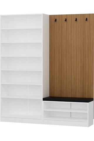 Kale Dekor Panel 2 Bölme Raf Portmanto+ayk Mind Byz 2 Kapaksız