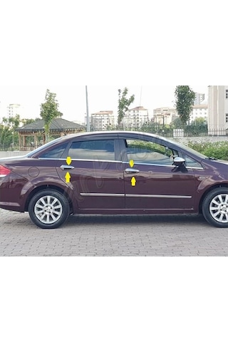 Db Chrome Fiat Linea Kapı Kolu Nikelajı 2006-2018 4 Kapı 8  Parça