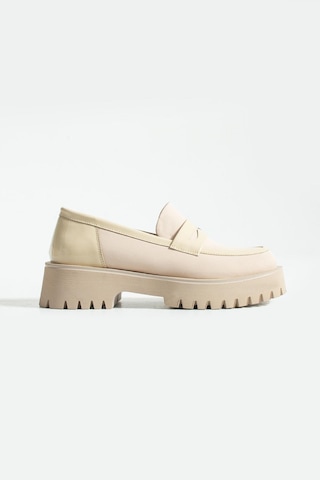 Kadın Yüksek Taban Günlük Loafer Vela - Bej Bej
