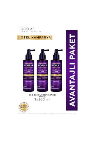 Biotin & Kafein Saç Dökülmesine Karşı Tonik 3 X 200 Ml