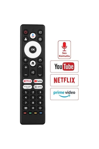 Grundig Uyumlu 43 Gjf 6900b Led Tv Kumanda - Ses Komutlu