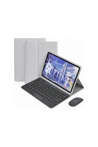 Microcase Xiaomi Poco Pad M1 12.1 İnch Tablet Uyumlu Bluetooth Touchpad Klavye+bluetooth Mouse+standlı Kılıf-bkk7