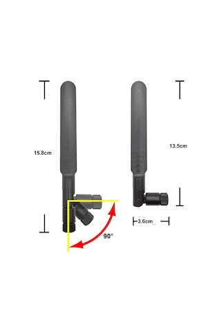 8dbi Rp-sma Erkek Anten 2.4ghz 5.8ghz Rf Gsm Wifi Sinyal Kuvvetlendirici Anten Modem Telsiz Kablosz