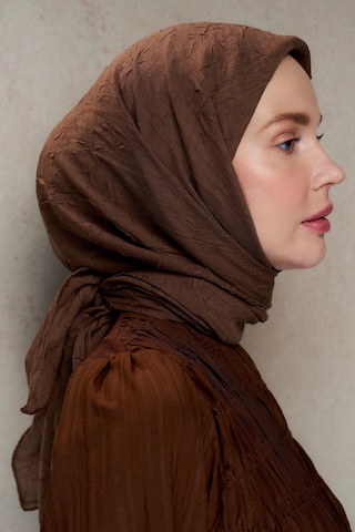 Bambu Kraş Eşarp Tesettür Giyim, Hafif, Rahat, Şık, Yüksek Kalite, Hijab, Scarf, Shawl Kahverengi
