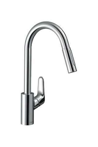 Hansgrohe Focus M41 Tek Kollu Eviye Bataryası 240, Çekilebilir El Duşu, 2jet Krom krom