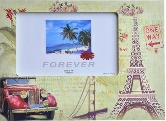 Zmc Bilişim Decotown Eyfel Kulesi Şekilli Ahşap Fotoğraf Resim Koyma Çerçevesi