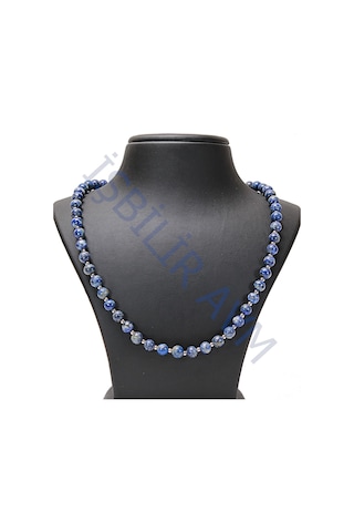 Işbiliravm Lapis Lazuli Taşi Kolye Gri
