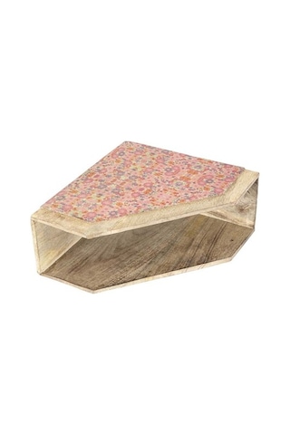 Vitale Şiva Çiçek Desenli Dekoratif Pembe Raf Ak.Fq0022