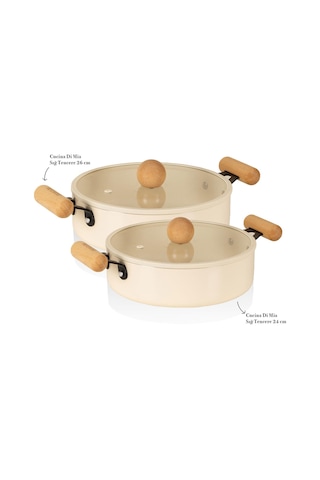 The Mia Cucina Di Mia İndüksiyon Tabanlı Seramik Tencere Seti 4 Parça Çok Renkli