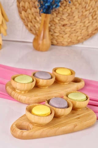 Bambum 8 Parça Bambu Sosluk Çerezlik Kahvaltı Ve Sunum Seti Bambu