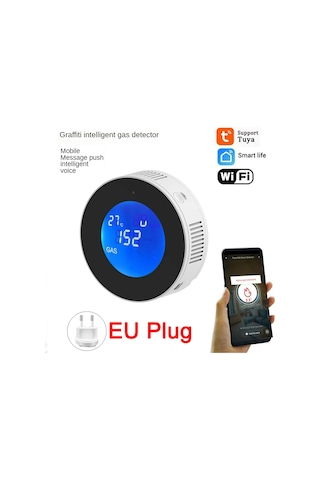 Padalink Ev İçi Akıllı Wifi Gaz Sızıntısı Tespit Cihazı, 80db Alarm, Tuya Uygulaması İle Kontrol, Avrupa Standartı