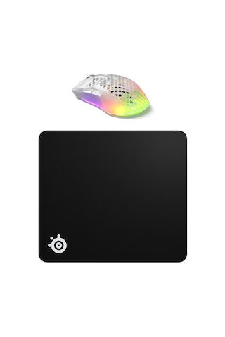 Steelseries Aerox 3 Wireless Ghost Edition Gaming Mouse + Qck Large Mouse Pad