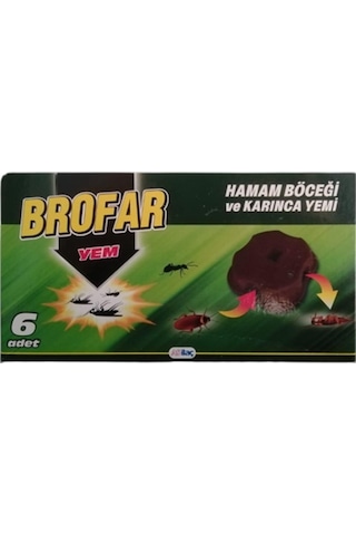 Brofar Hamam Böceği Ve Karınca Yemi 6'lı Brofar Hamam Böceği Ve Karınca Yemi 6'lı