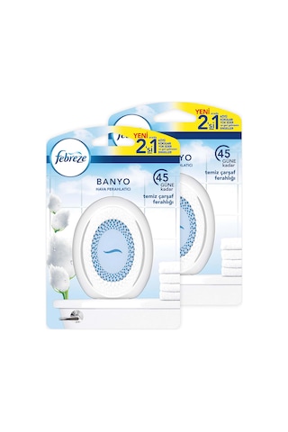 Febreze Hava Ferahlatıcı Banyo Kokusu Temiz Çarşaf Ferahlığı 2 x 7.5 ML