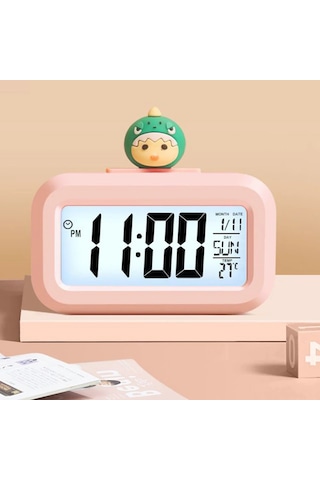 Led Çalar Saat Akülü Karikatür Müzik Saat Zaman Yönetimi