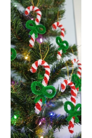 Yılbaşı Süsü Baston Şeker 6 Lı 06