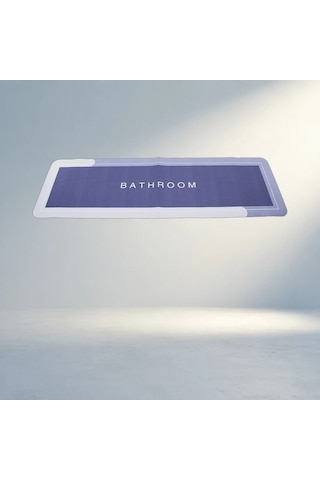 Sihirli Su Emici Düz Renkli Banyo Paspası Elastik Dikdörtgen 116x37.5cm 21 x 21