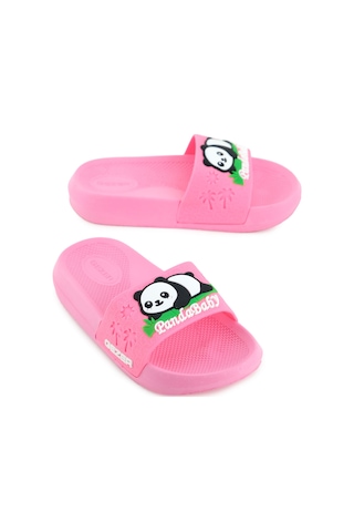 Gezer Panda Yazlık Kız Çocuk Pu Islak Zemine Uygun Rahat Taban Ev Bahçe Banyo Havuz Terlik PEMBE