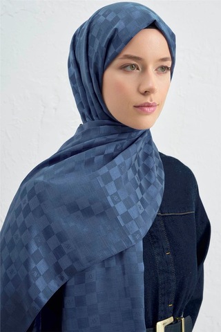 Armine Elegance J.ipek Pamuk Dama Şal - 75 X 195 Lacivert