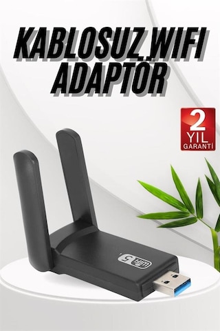 Northcity Wifi Adaptörü Bluetooth 5.0 2'si Bir Arada Çift Bantlı Çift Anten - Usb 3.0 Hızlı Ve Kesintisiz Bağlantı