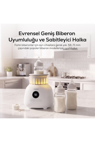 Biberon Isıtıcı Anne Sütü Çözdürme - Karıştırıcılı - Hassas Sıcaklık - Geniş Biberon Uyumlu X1003