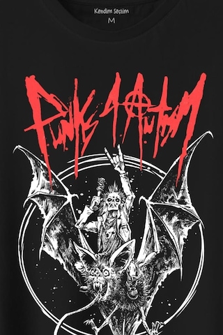 Punk 4 Autism Punk İs Not Dead Music Rock Müzik Baskılı Tişört Unisex T-shirt 001
