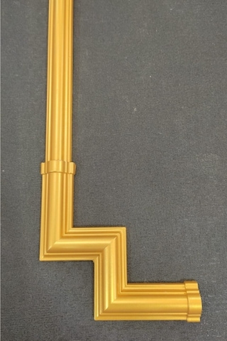 Altın 4lü Set Çıta Uyumlu Dekoratif M Köşe Motifi