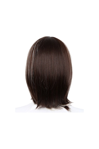 Namuny 2x Kadın Cosplay Peruk Orta Saçlı Kızlar Orta Uzun Saç Karışık Altın Saçak + Kahverengi