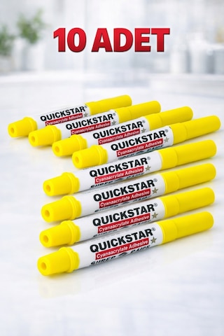 Quickstar Japon Yapıştırıcı 3g Süper Glue Siyanoakrilat Hızlı Yapıştırıcı 10 Adet Quickstar Japon Yapıştırıcı 3g Süper Glue Siyanoakrilat Hızlı Yapıştırıcı 10 Adet