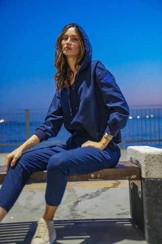 Kadın Kapüşonlu Rahat Eşofman Takım Frn6100 Siyah