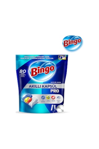 Bingo Akıllı Kapsül Pro Bulaşık Makinesi Deterjanı Tableti 80'li