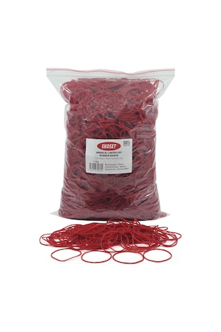 Ekoset Kırmızı Paket Ambalaj Para Lastiği 70Mm 1Kg
