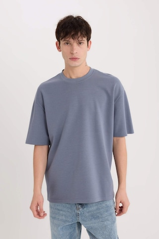 DeFacto Oversize Geniş Kalıp Ütü Gerektirmeyen Bisiklet Yaka Kısa Kollu Basic Düz Ağır Kumaş Tişört X3926AZ25SPGR504
