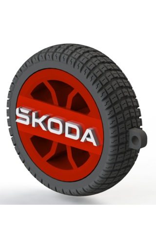Skoda Uyumlu Özel Tasarım Anahtarlık - Premium Hafif Ve Dayanıklı Kırmızı