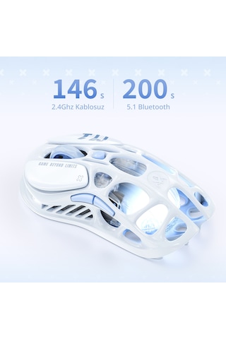 Gravastar Mercury M1 Pro Rgb 26.000 Dpı Optik Gaming Mouse, Kablosuz, Magnezyum Alaşımlı, Programlan M1 Pro