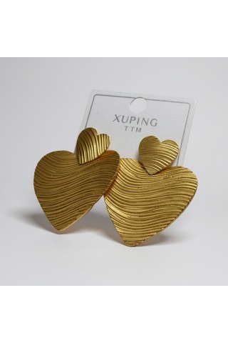 Gold Renk Çelik Kalp Küpe Diğer