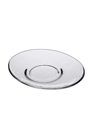 Paşabahçe 54381 Aqua Oval Çay Tabağı 6'lı Şeffaf