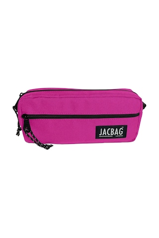 Jacbag Çift Fermuarlı Pembe Kız Çocuk Kalem Kutusu Çok Renkli